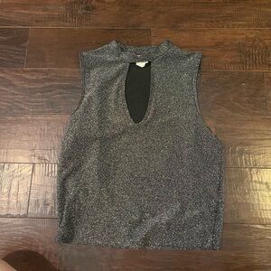 Cropped sparkly top